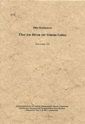 Über das Hören der Stimme Gottes