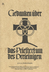 Gedanken über das Priestertum des Dreieinigen